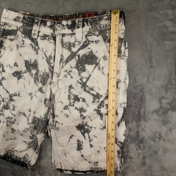 ROCK REVIVAL Algodon Straight Shorts  Mens Size 34 Gray & White  Acid Wash - Picture 11 of 14
